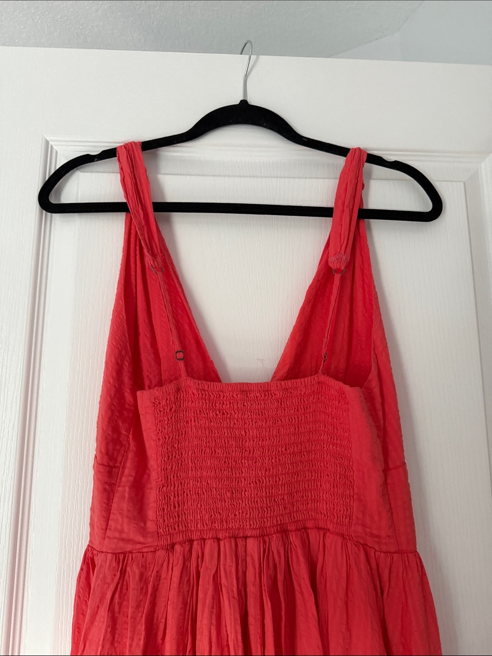 Abercrombie & Fitch Coral-Red V-Neck Maxi Dress - Picture 5 of 5